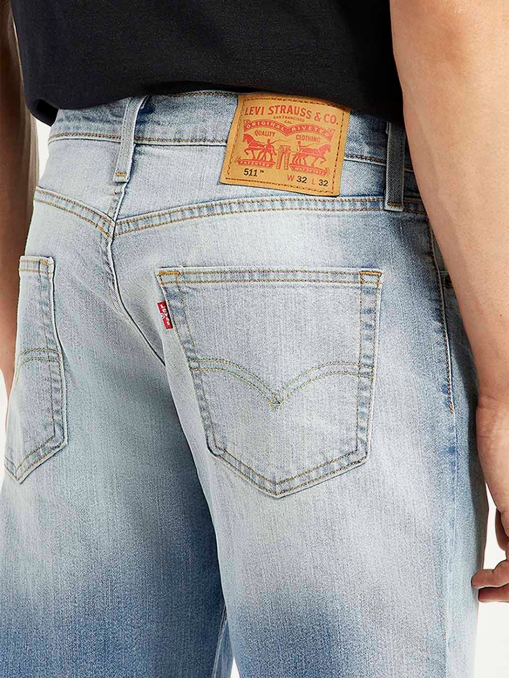Men's 511 Light Blue Slim Fit Mid Rise Jeans - Image 2