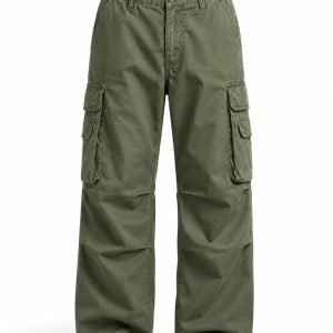 Men's Grey Authentic Straight Fit Cargo Trousers