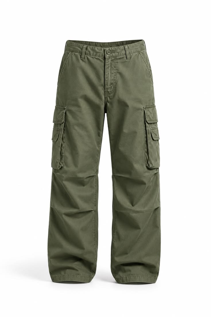 Men's Grey Authentic Straight Fit Cargo Trousers