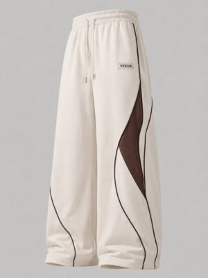 Men's White Regular Fit Mid Rise Joggers