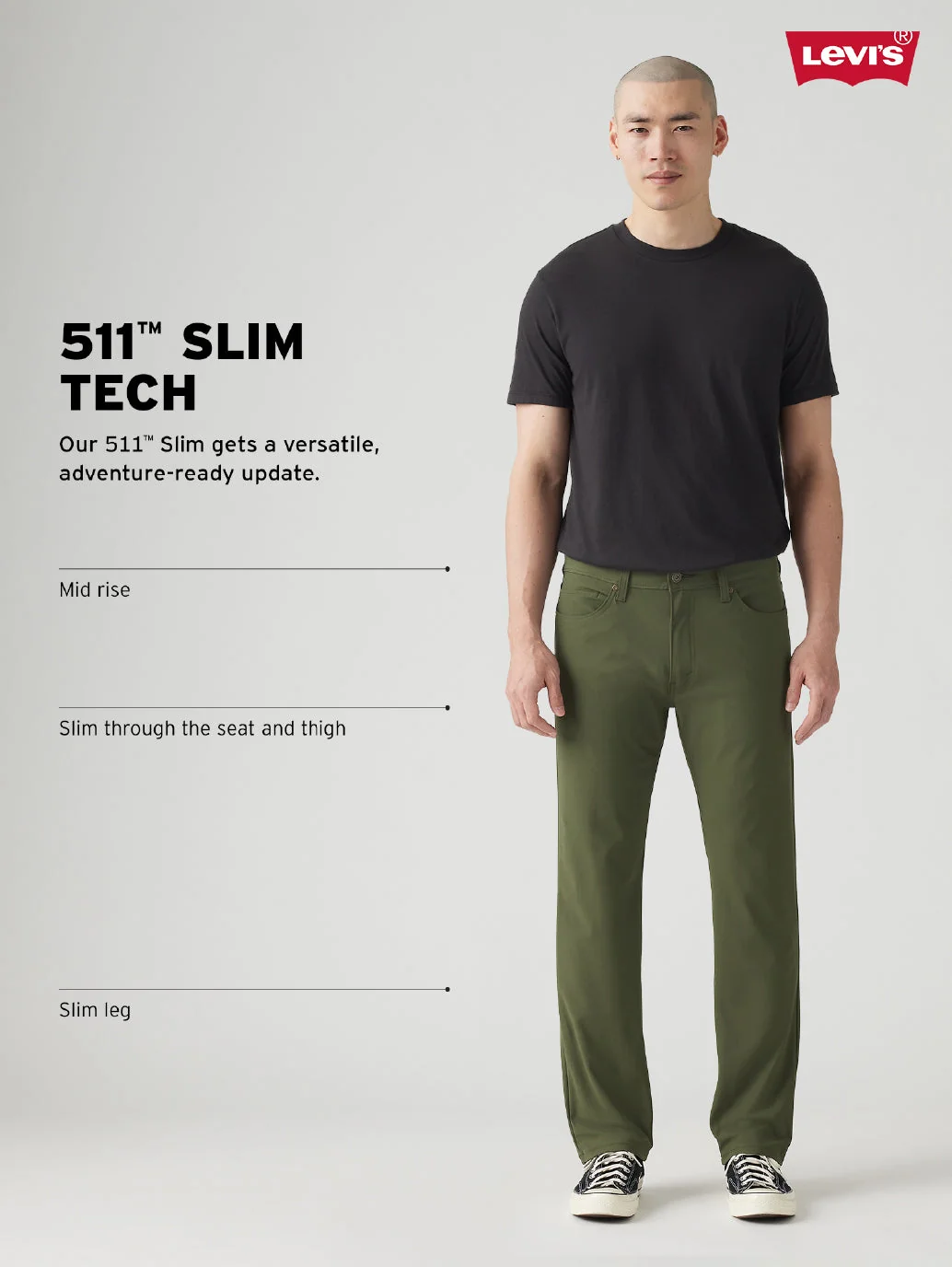 Men's 511 Light Blue Slim Fit Mid Rise Jeans - Image 4