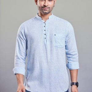 Men's Mauve Checkered Slim Fit Corduroy Shirt