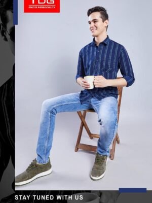 Men's Checkered Light Brown Slim Fit Shirt