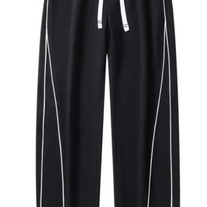 Men's Black Regular Fit Mid Rise Joggers